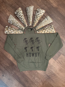 Howdy Cowboy Skeltons Crewneck