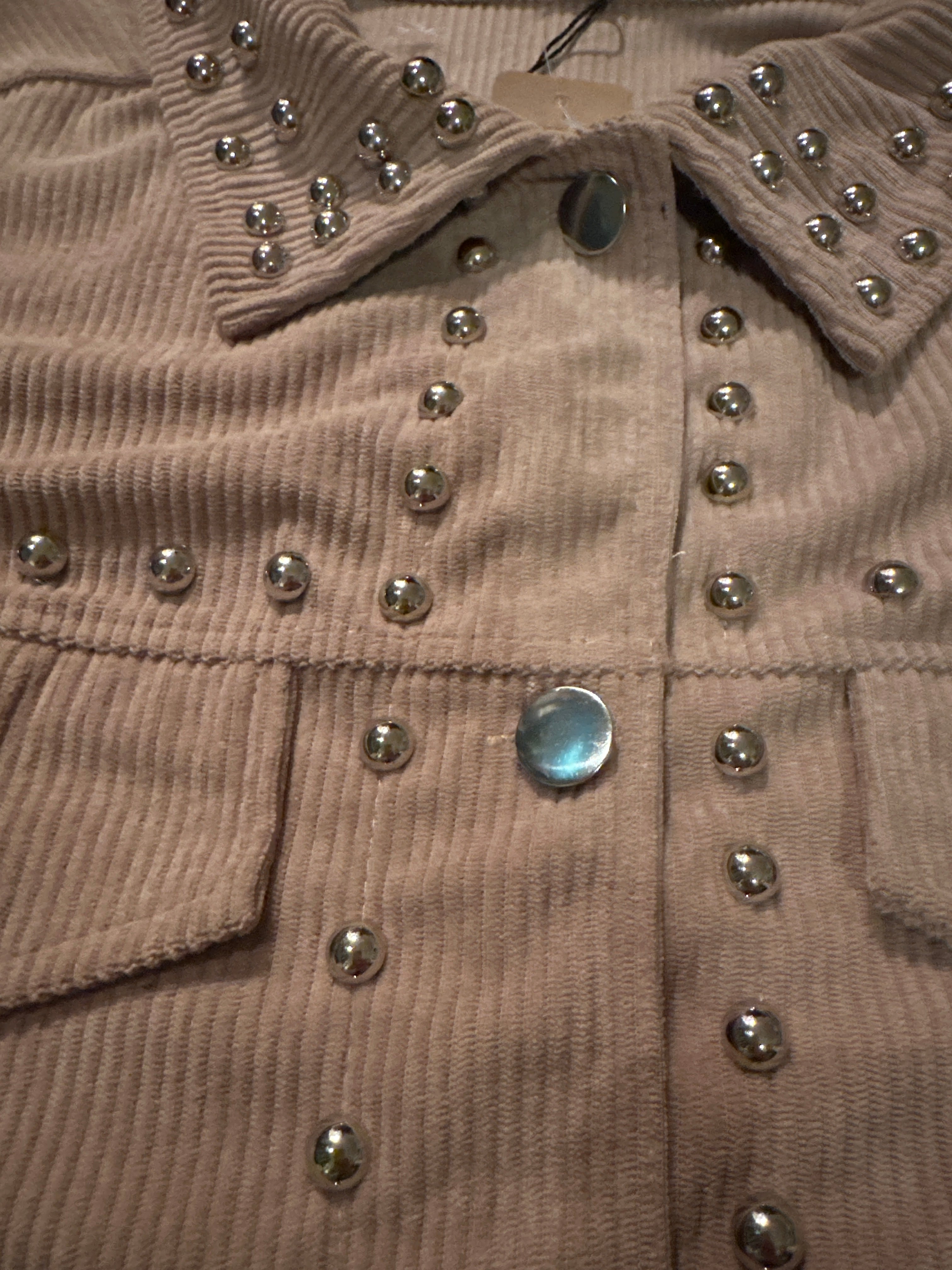 Khaki Studded Shacket