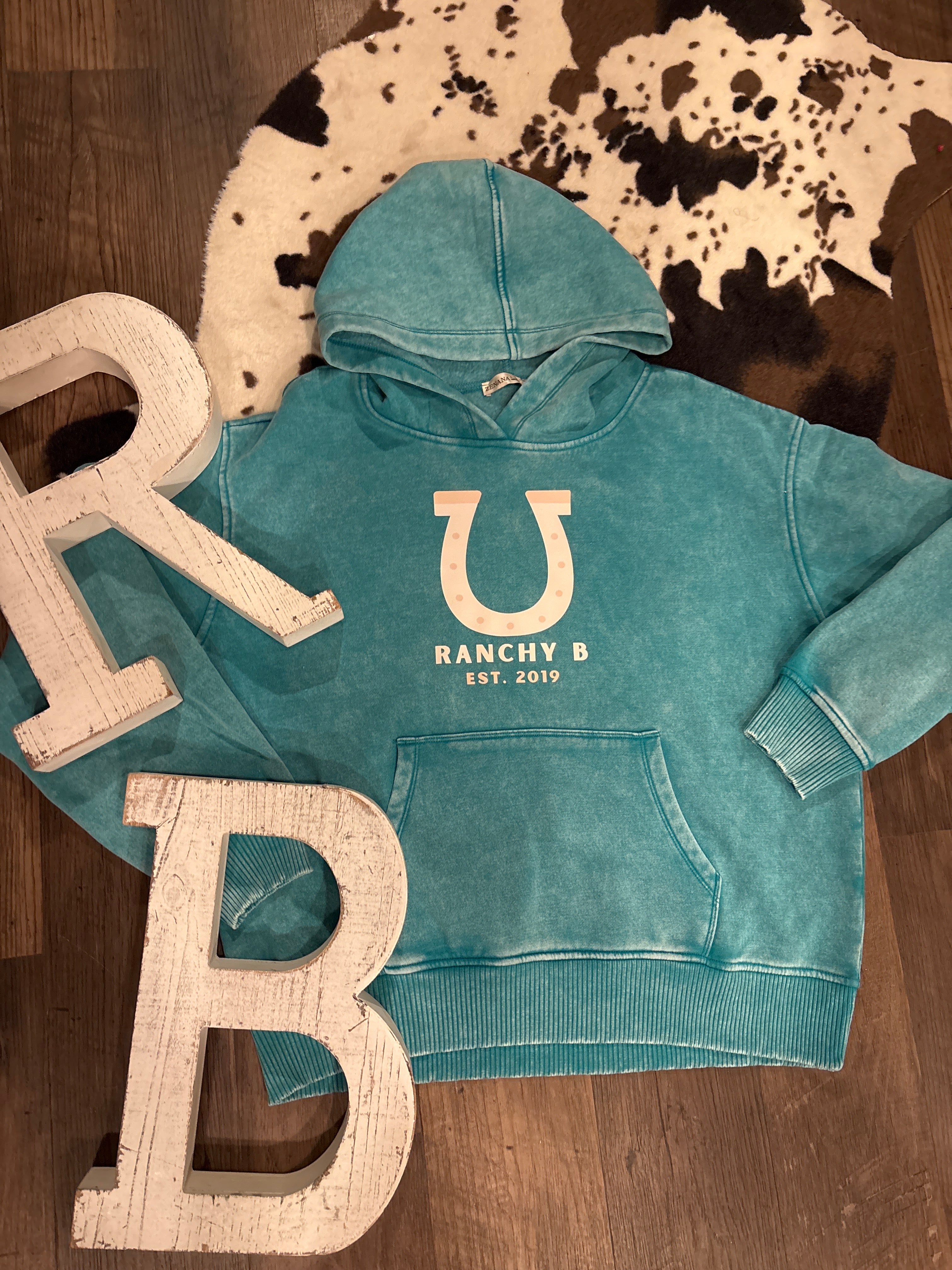 Teal Ranchy B Hoodie