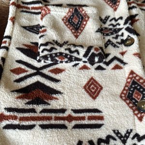 Aztec Print Sherpa Jacket