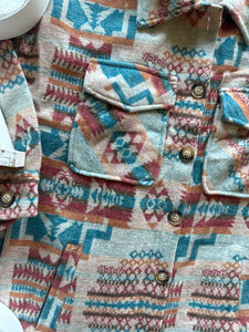 Multi Aztec Long Coat