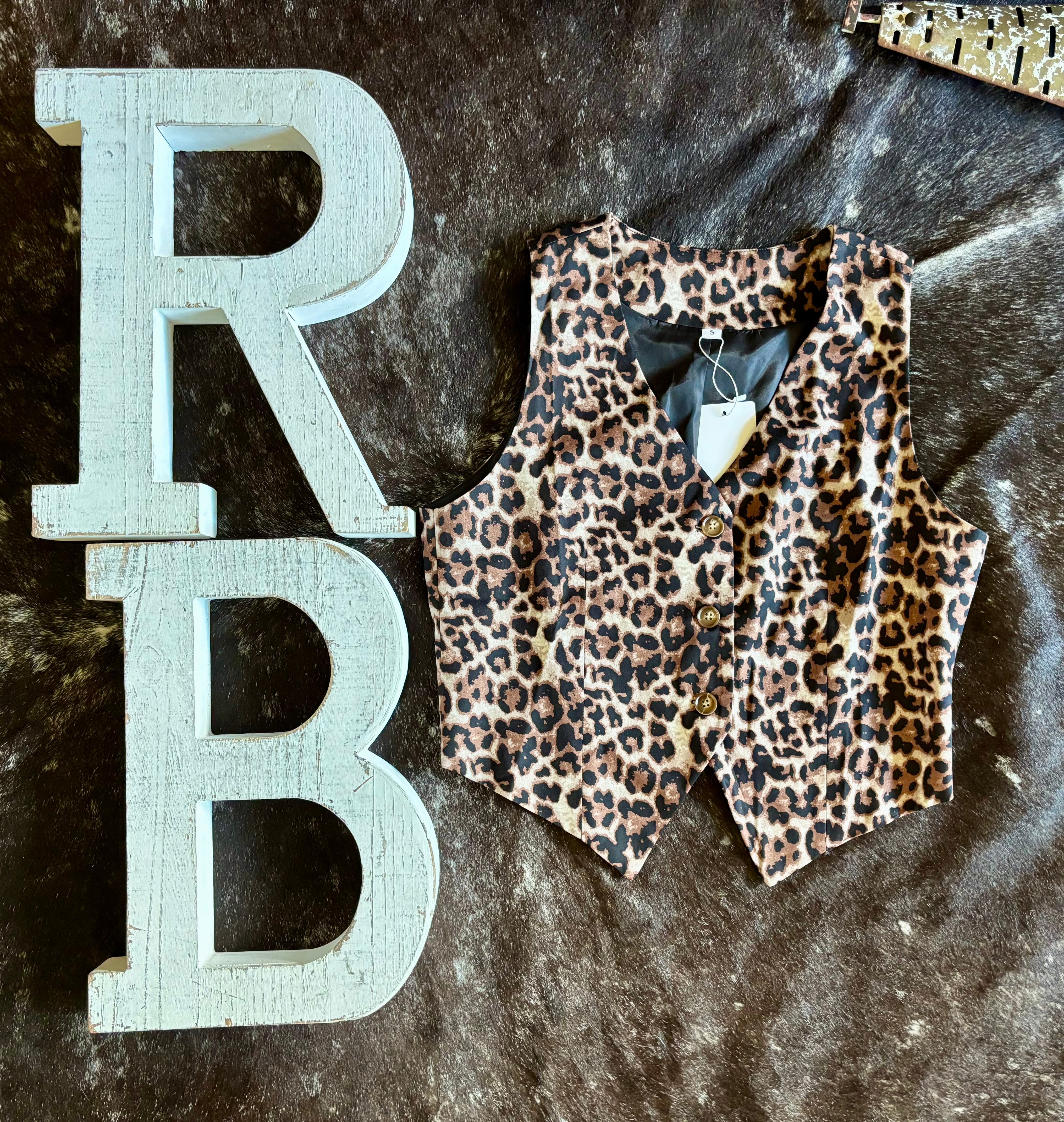 Leopard Print Vest