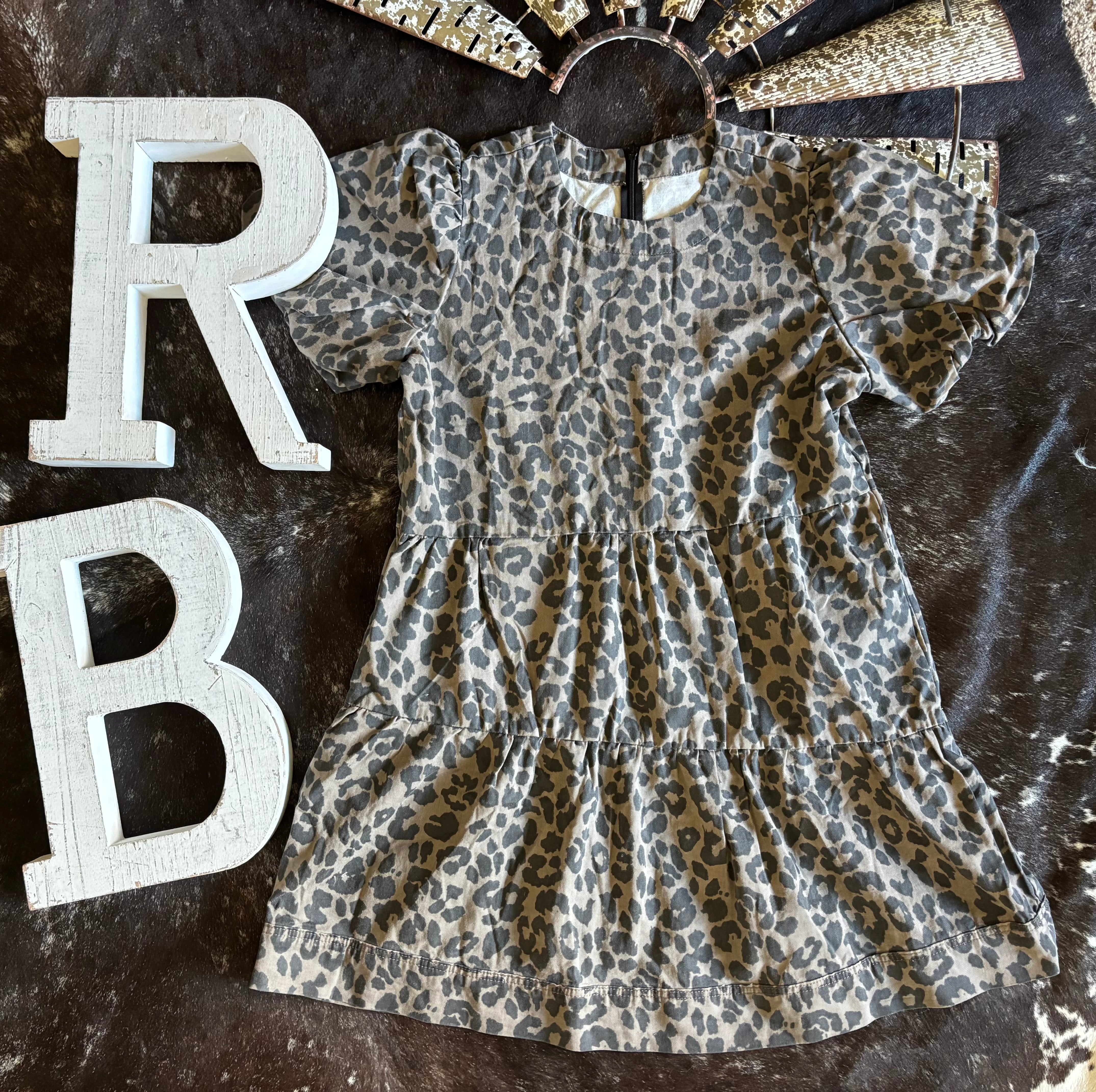 Leopard Denim Dress