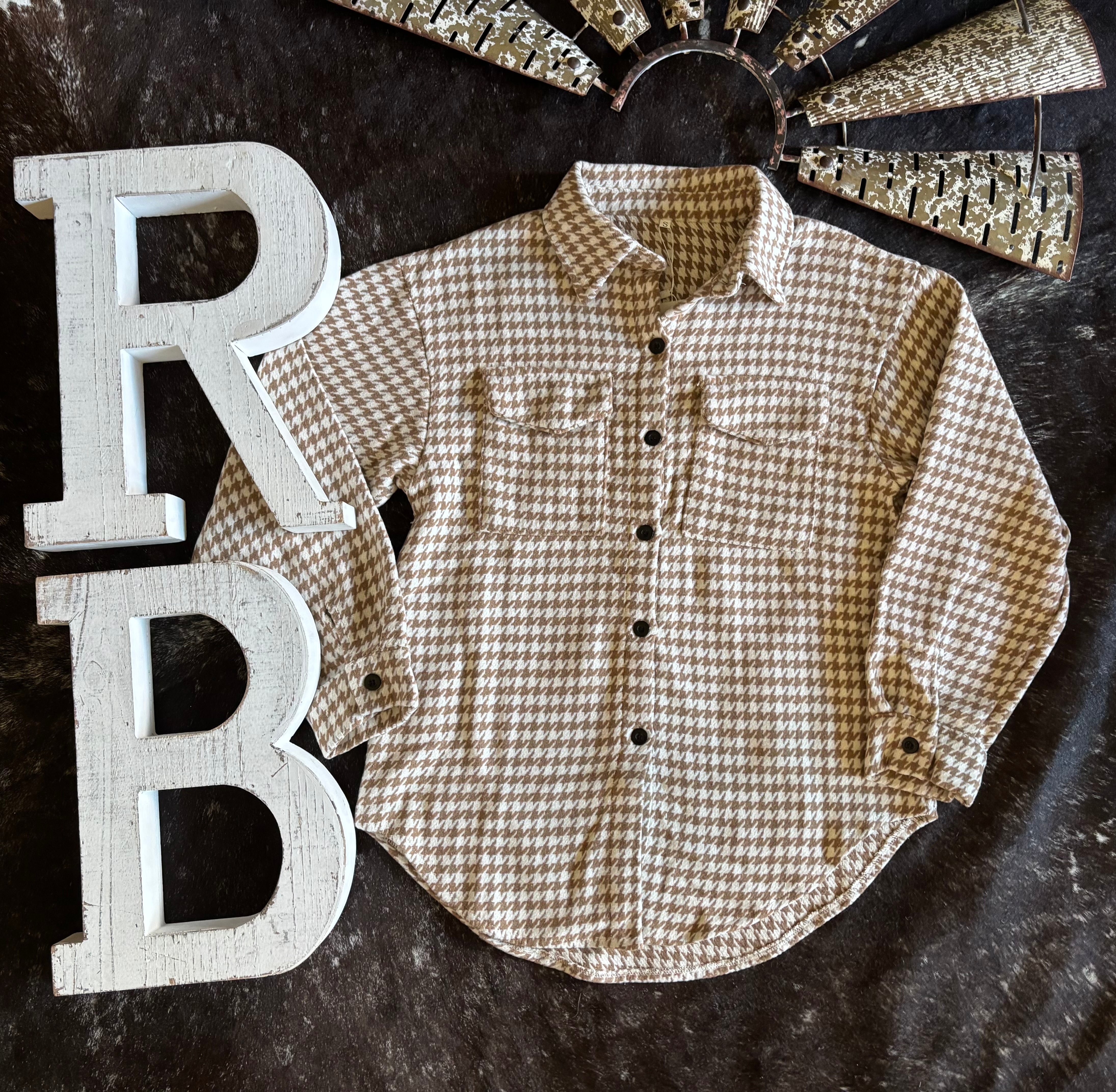 Brown Houndstooth Jacket
