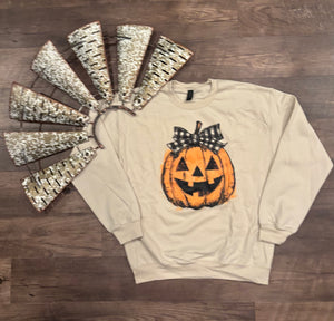 Plaid Pumpkin Crewneck