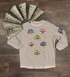 Sequin Turkey Crewneck