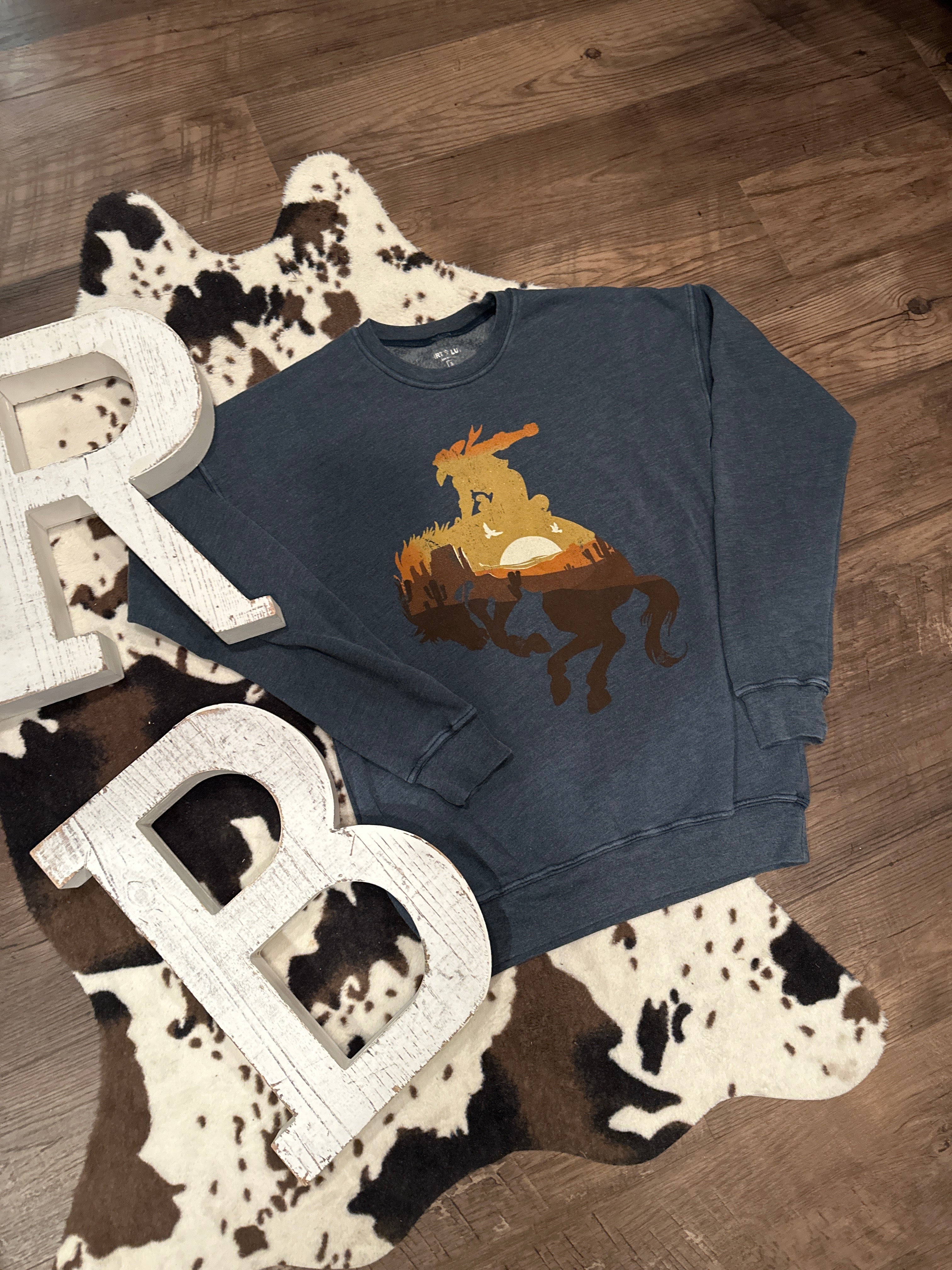 Sunset Cowboy Crewneck