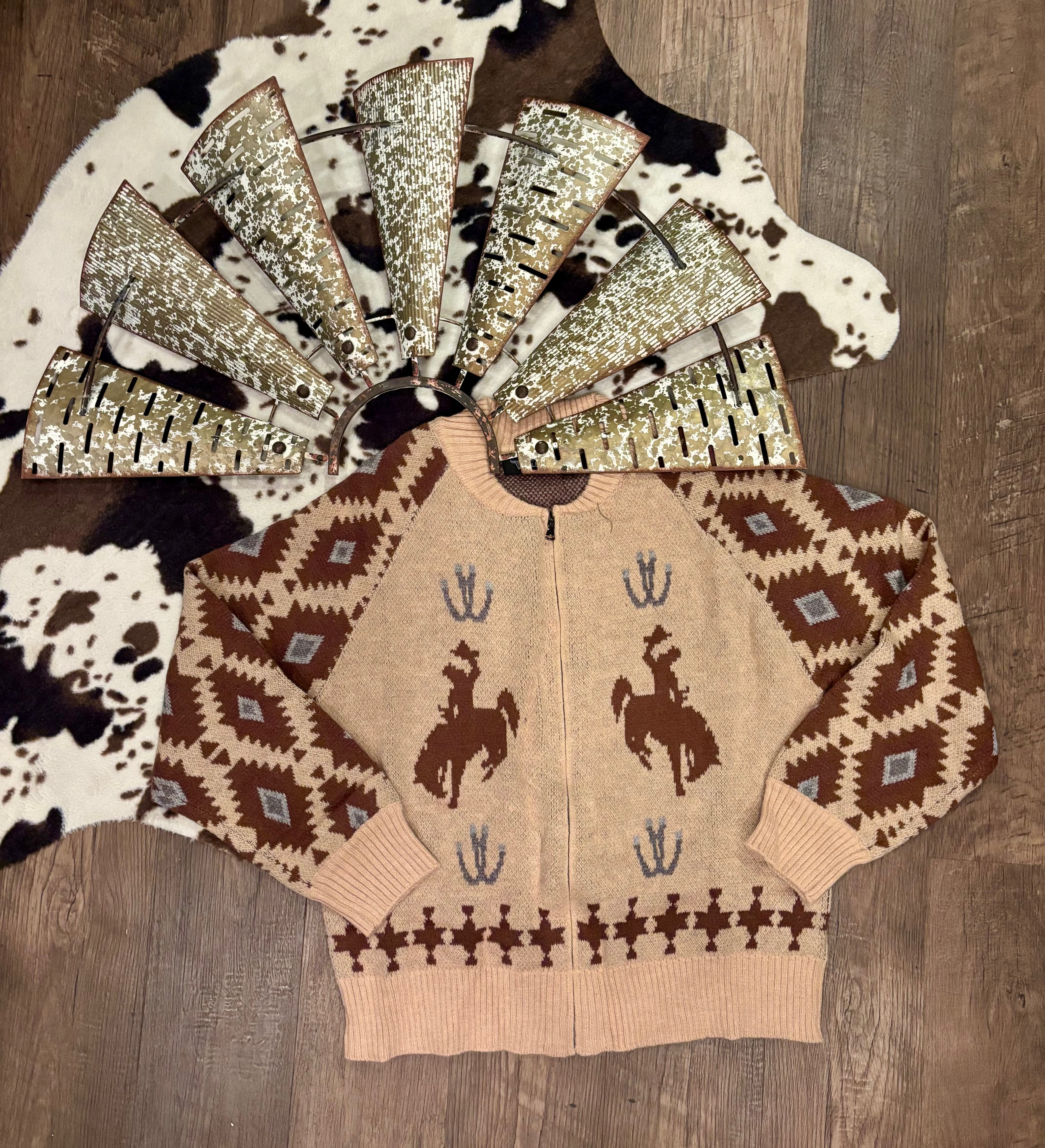 Steamboat Knit Zip Up Sweater