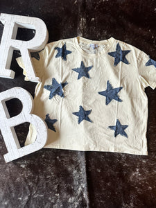 Frayed Denim Star Shirt