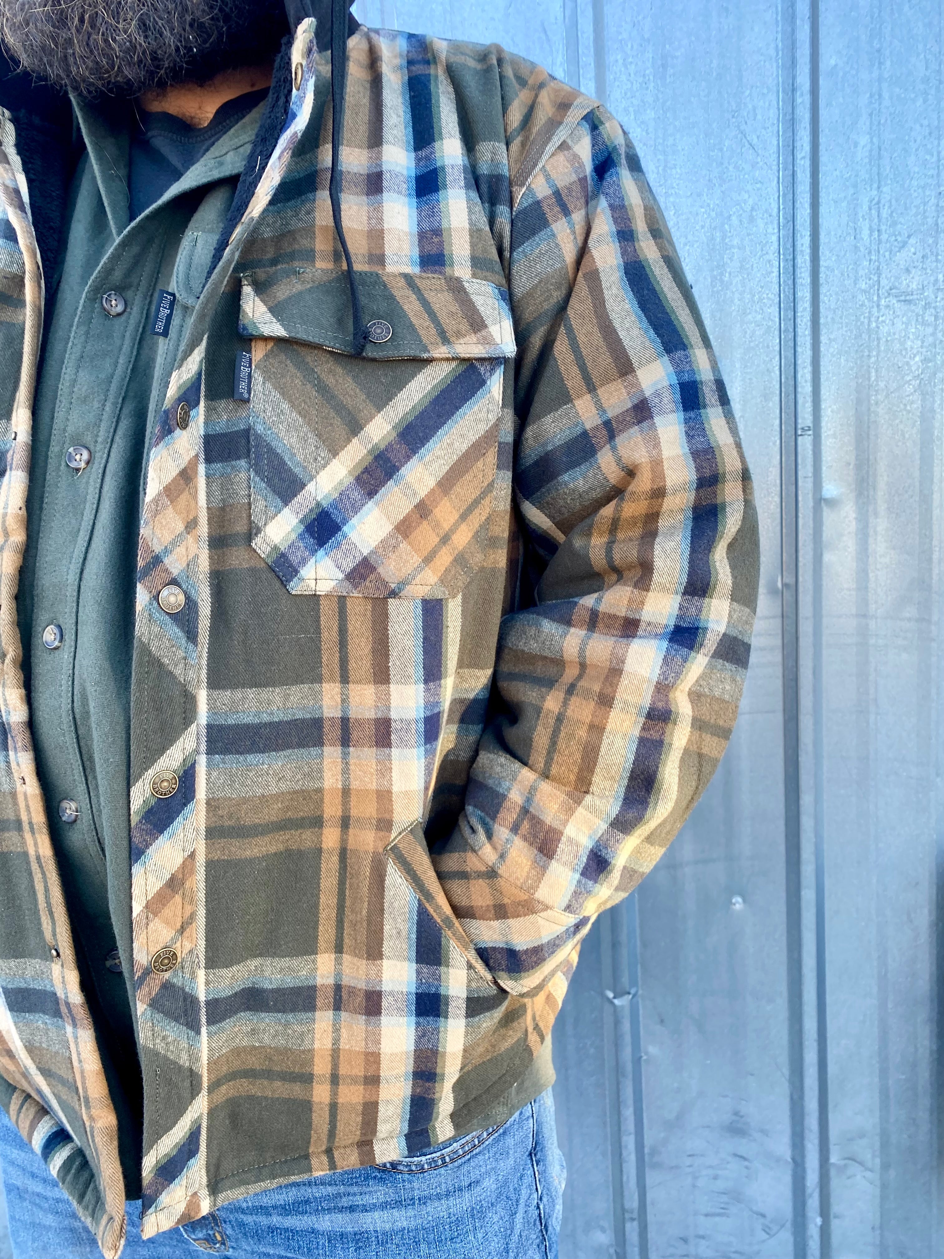 Men’s Hooded Sherpa Lined Jacket