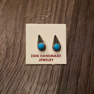 Teardrop Turquoise Stud Earrings