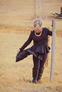 Black Peplum Top