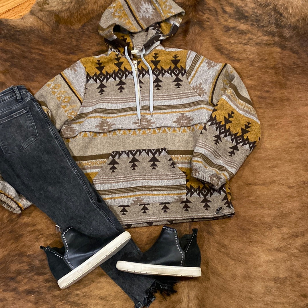 Aztec Zip Up Hoodie