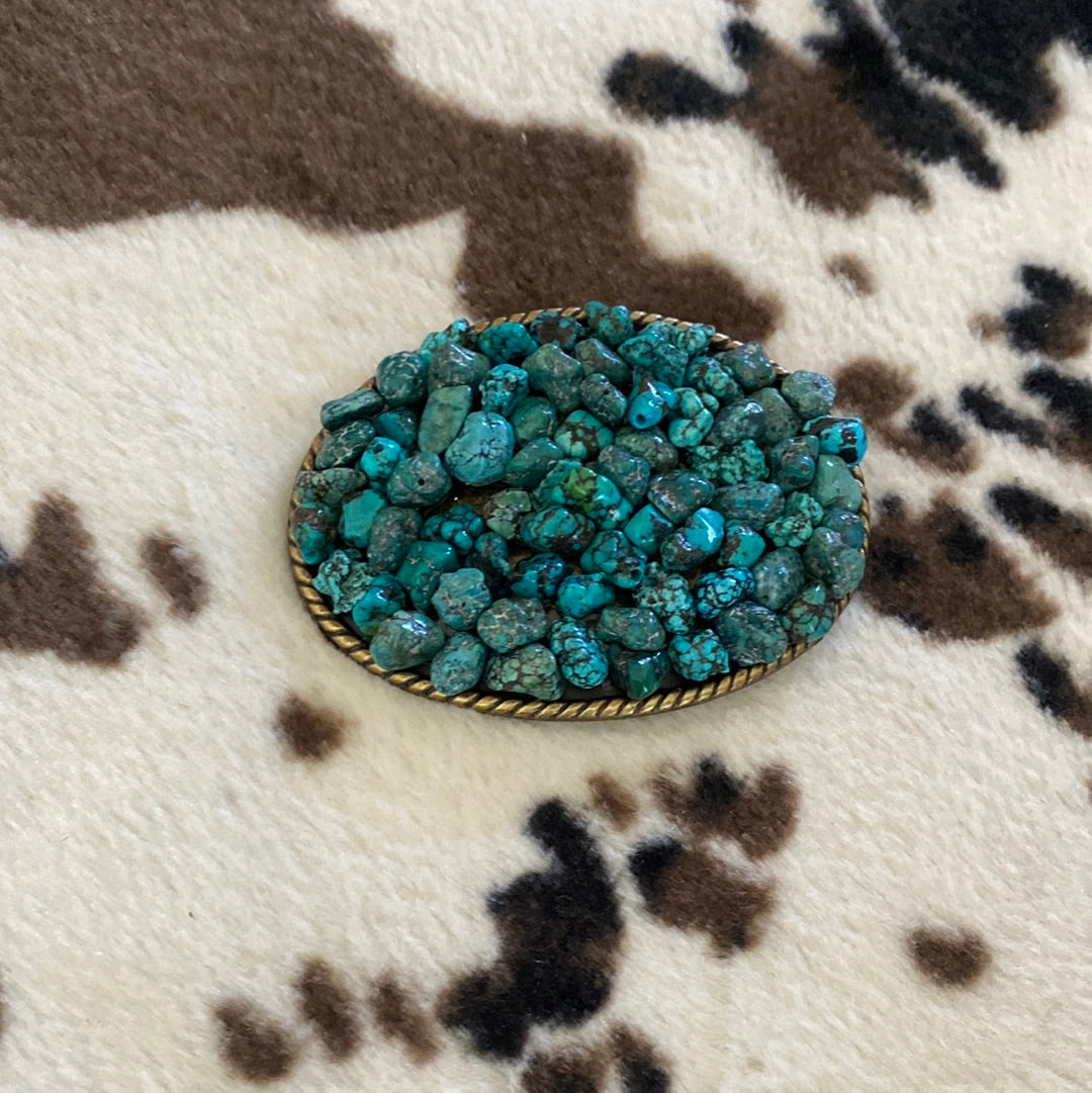 Green Turquoise Stone Buckle